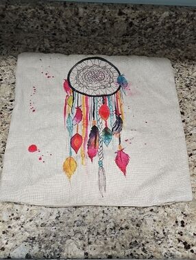 Colorful Dreamcatcher Linen Pillow Cover Brand New 16x16 Brand New Without Tags